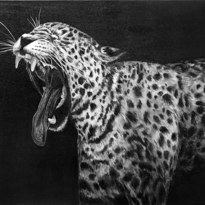 Oil Art Leopard (Oil Art Leopard) portrait