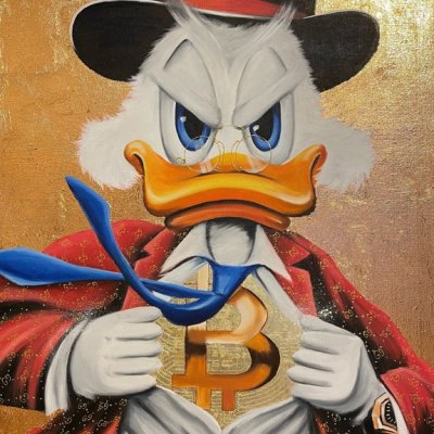 Scrooge McDuck Bitcoin crypto art