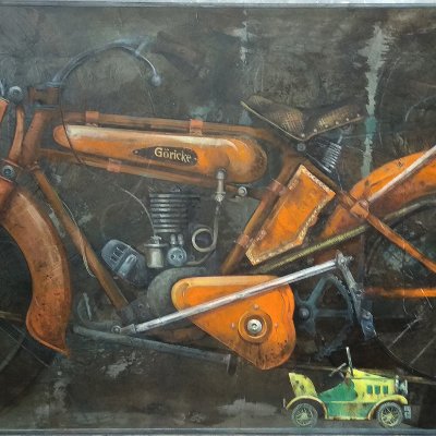 Оранжевый мотоцикл