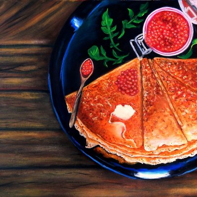 Cviar pancakes