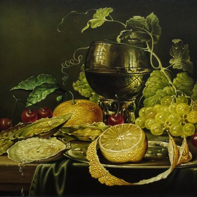 A copy of Cornelis de Hem's painting “Dessert”