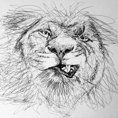 Lion scribble