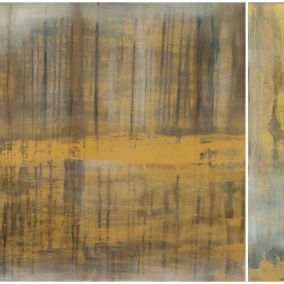 Diptych Golden Forest