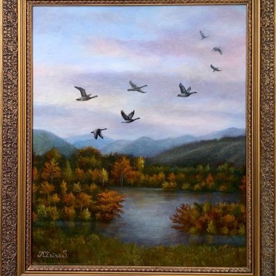 Author's landscape “Ducks flew away”
