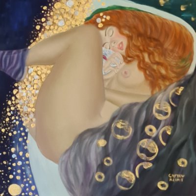 A copy of Gustav Klimt's painting “Danae”