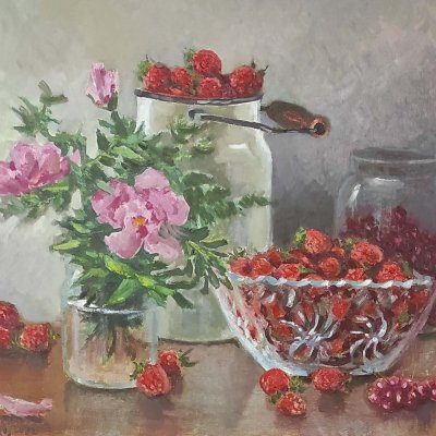 Rosehips and strawberries