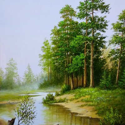 Oil painting “Pine Forest”