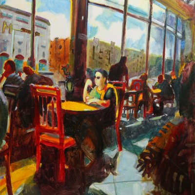 Девушка в кафе