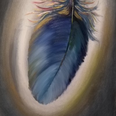 Bluebird feather