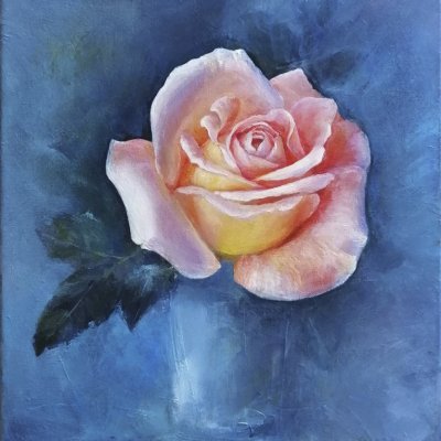 Rose in blue
