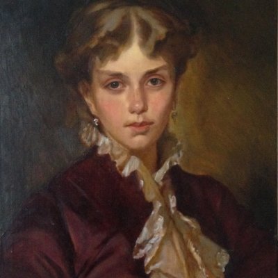 A copy from the original. K. Makovsky, female portrait