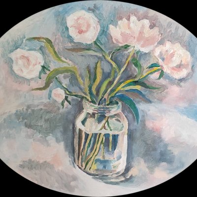 Peonies in a jar