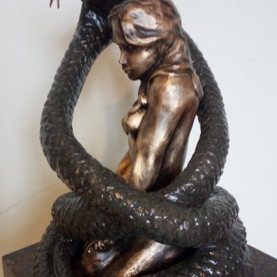Girl with snakes