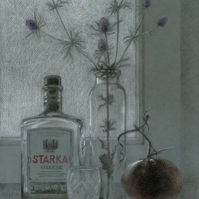 Still life with red tomatoes