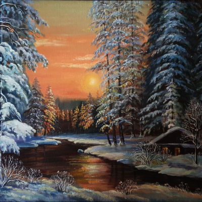 Painting «Daybreak». Size: 45x60 (cm). Artist Rybakov Viktor - Buy ...