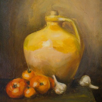 Still Life with Jug and Tomato