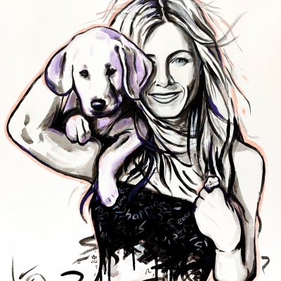 Aniston and the Dog (Marley and Me)