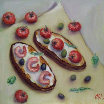 The painting “Bruschetta”