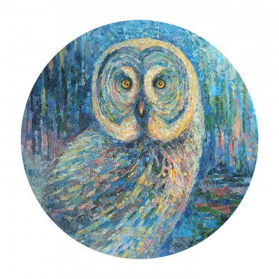 Spring portrait. Tawny Owl