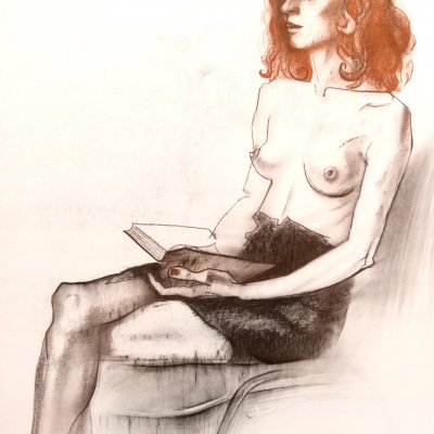 The girl with red hair