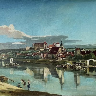 A copy of “Bernardo Belotto” View of Pirna from the Right Bank of the Elbe”