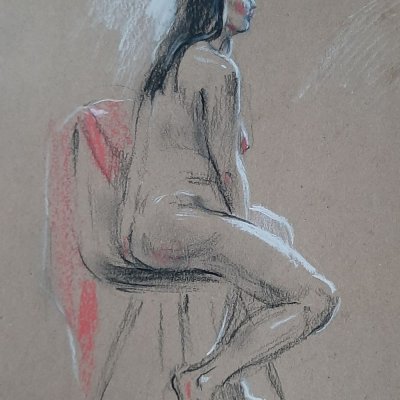 “Nude sitting” a4 sketch