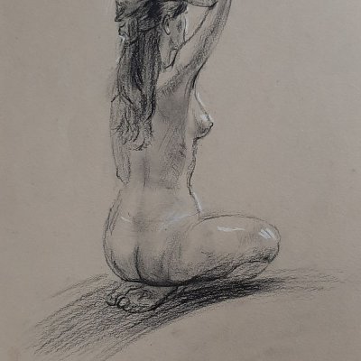 “Nude from the back” sketch a4