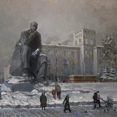 Памятник Якубу Колосу в Минске