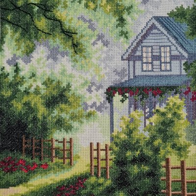 Cross-stitch “House in the forest”