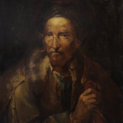 Portrait of a man wearing a turban