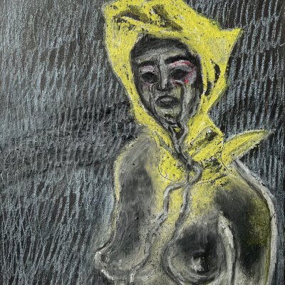Mourner in yellow