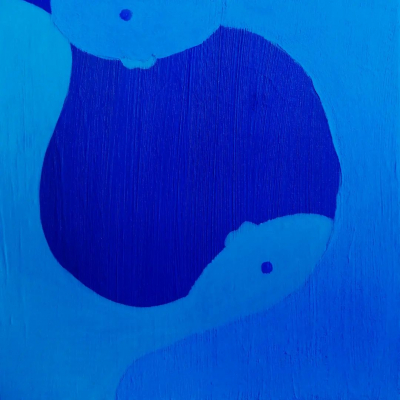 Work №3 from the triptych “Blue portrait”
