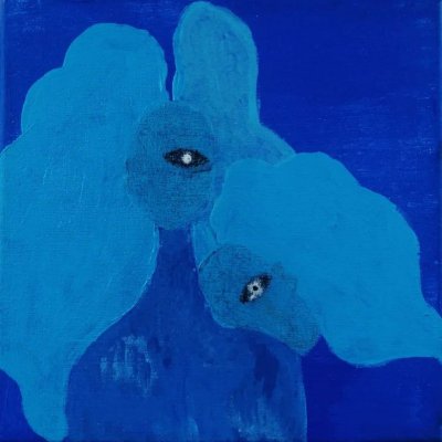 Работа №1 из триптиха: Blue portrait