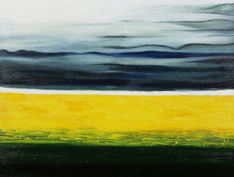 Rapeseed Field Before the Rain