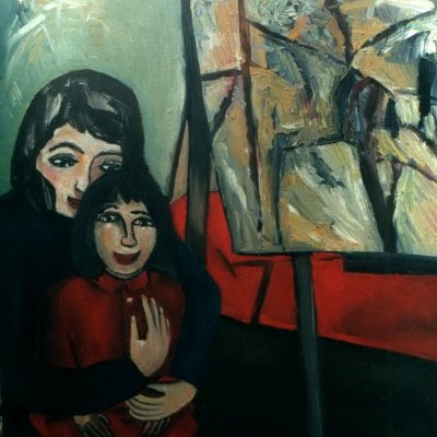 Artist and her daughter