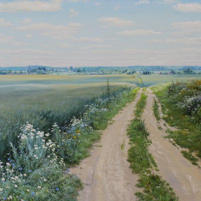 June, field road