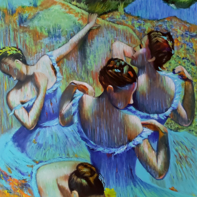 Blue dancers