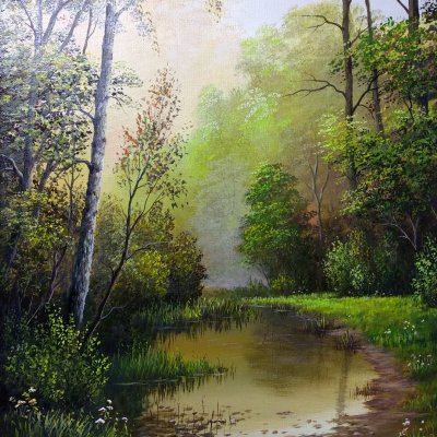 Oil painting “Forest landscape”