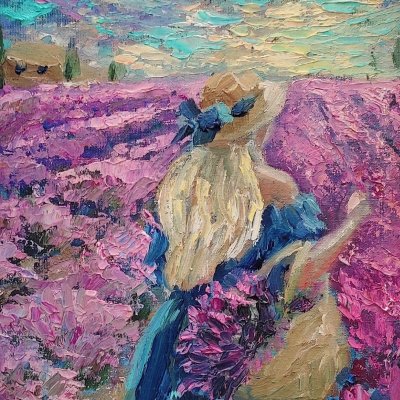 The girl in the lavender field