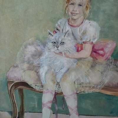 Girl and Old Cat