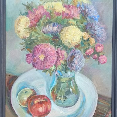 Still life with apples