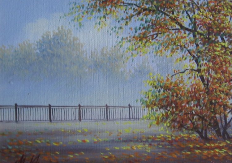Embankment. After the rain,