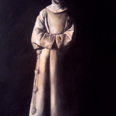 A copy of Surbaran's painting “St. Francis of Assisi”