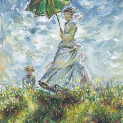 The lady with the umbrella