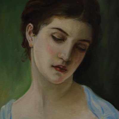 Girl's head. Copy of Adolphe-William Bugro