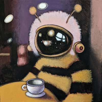 Coffee with honey at a coffee shop on Mars