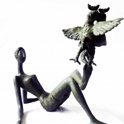 Cockfighting 2022year. bronze31x37x29 cm