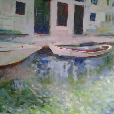 Белые лодки в Каннареджио