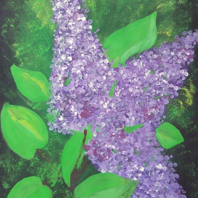 “Lone branch of lilac”