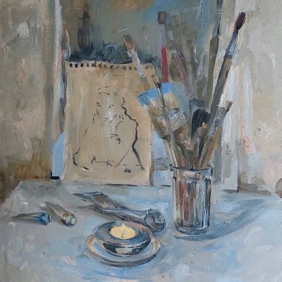 Still life with a candle